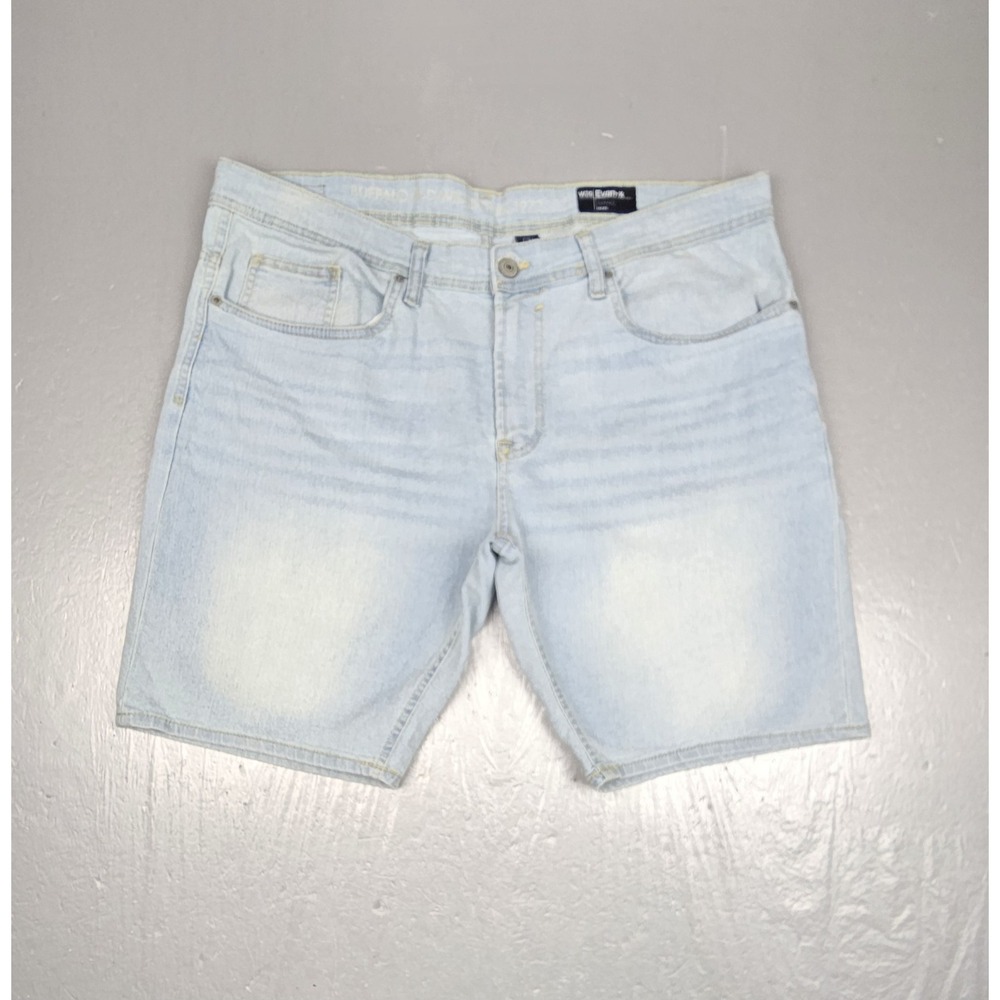 Buffalo David Bitton Shorts Mens 36. Blue Evan-X Light Wash Denim Preppy Jorts